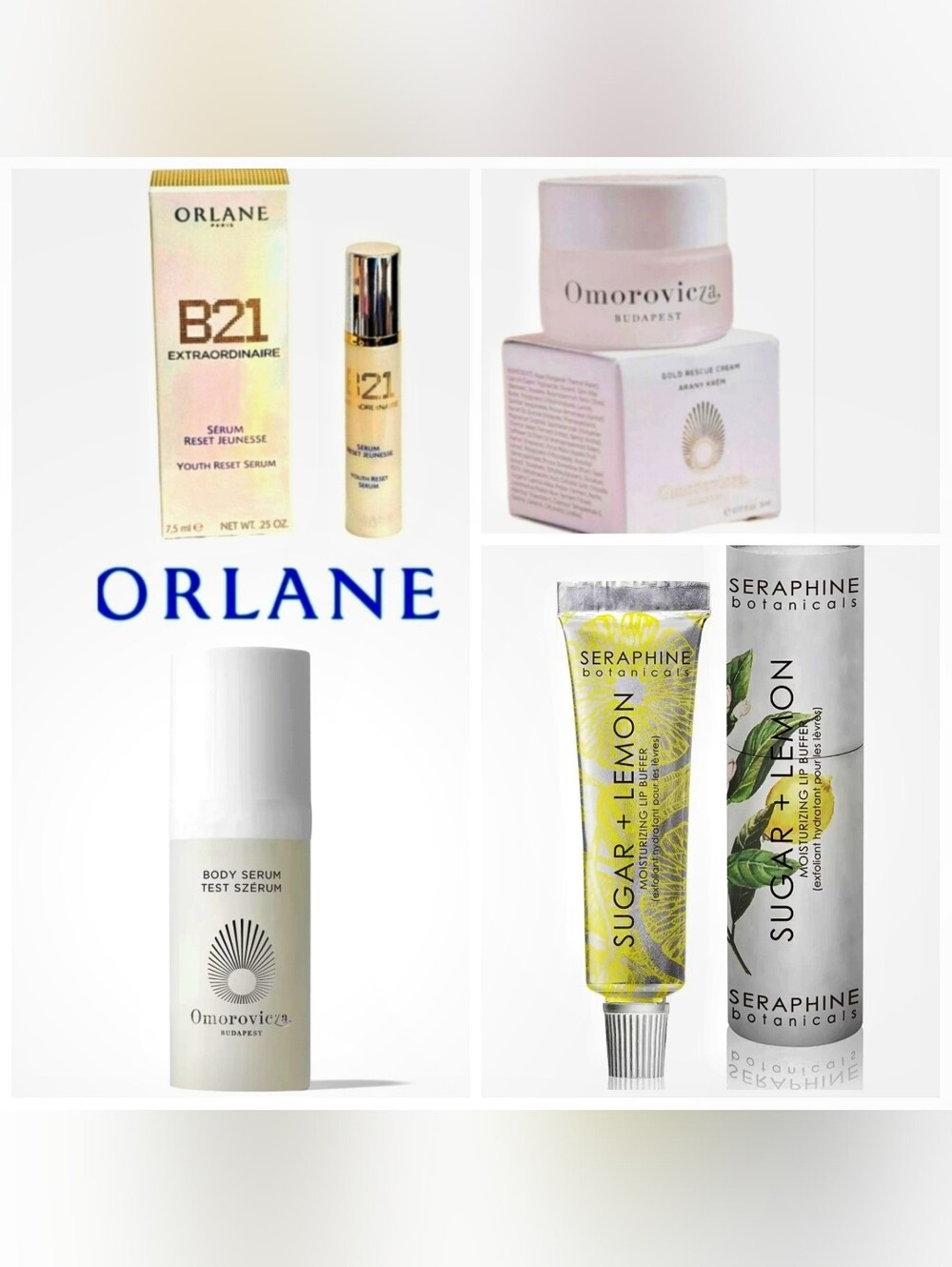Orlane, Omorovicza, Seraphine botanical Cosmetics Lot